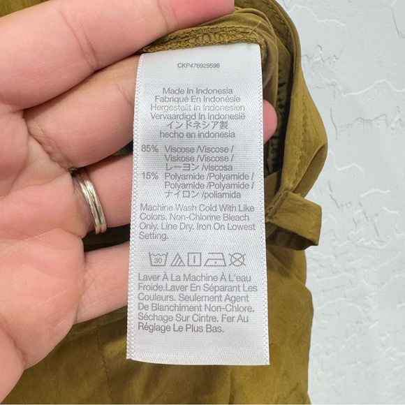 NWT Madewell Wide Leg Pants Womens 16P Mustard Gold Cropped Utility - Picture 10 of 10